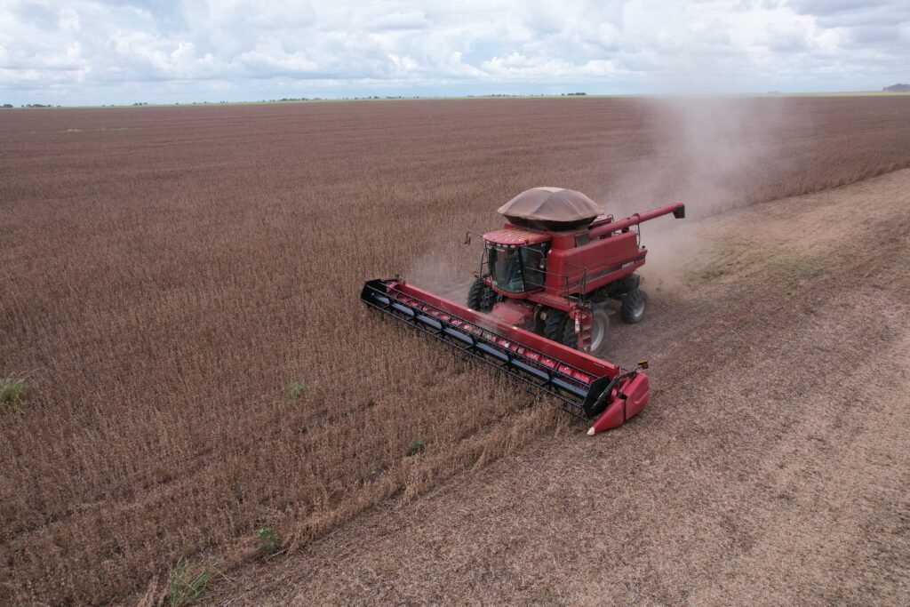 máquina para a colheita da soja