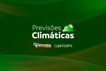 Tela de apresentação do projeto "Previsões climáticas" da Petrovina Sementes e Climatempo